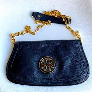 Tory Burch vintage Dark Blue gold hardware